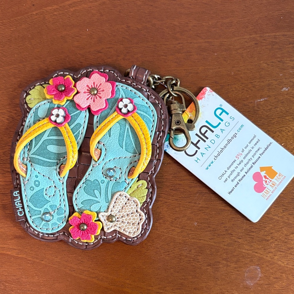 NWT CHALA FLIP FLOP KEY FOB KEY CHAIN!
